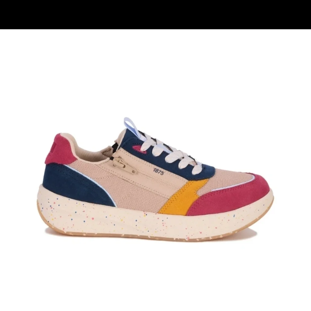 Drew Shoe Women's Orthotic Sneaker Happy - Multi Suede Combo 10839